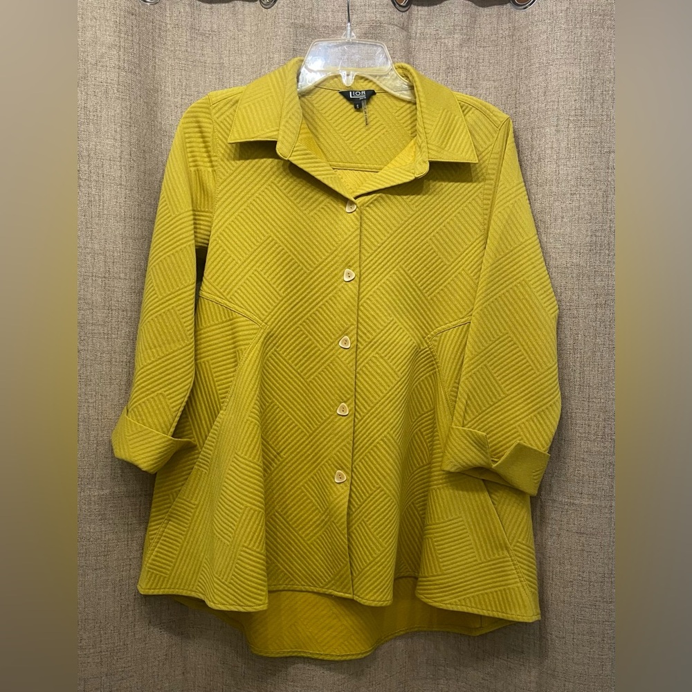LUX Mustard Button Down Women's Shirt